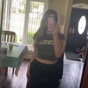 John galt cowgirl cropped tee
